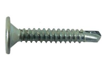 Phillips Wafer Head Reamer with Wings #3 Point Steel Zinc Plated Self Drilling Screws